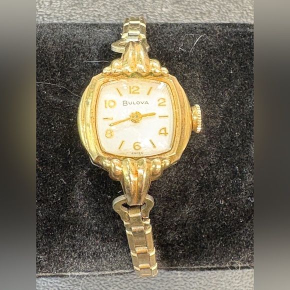 Bulova Women's Gold Watch with White Dial - Picture 1 of 12